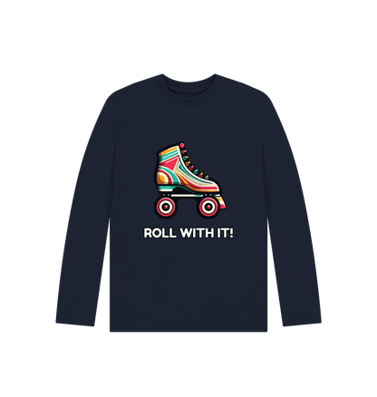 Navy Blue Sample Kids' Organic Long Sleeve T-shirt