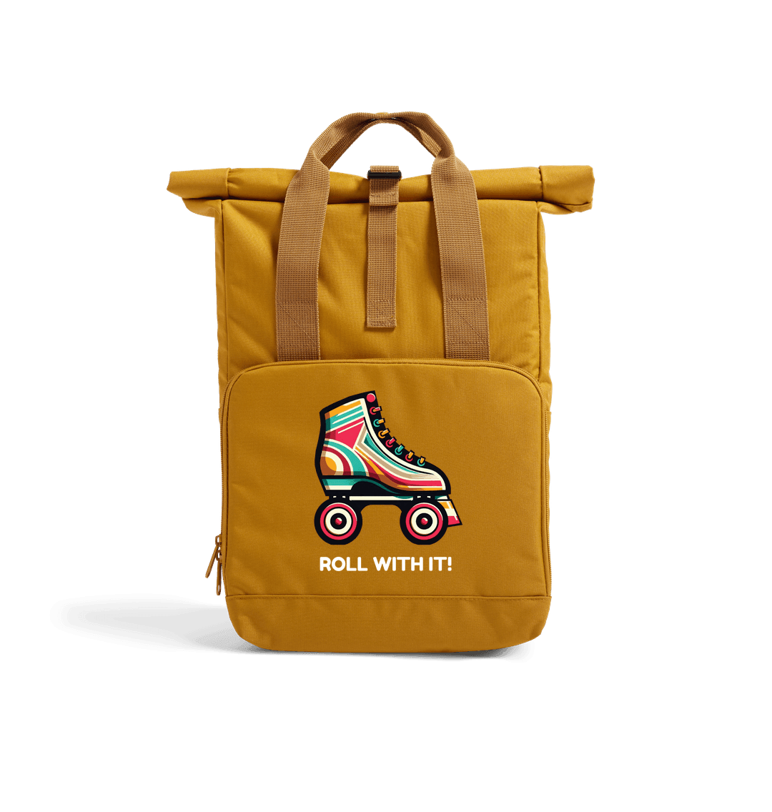 Mustard Sample Recycled Twin handle Roll-Top Backpack