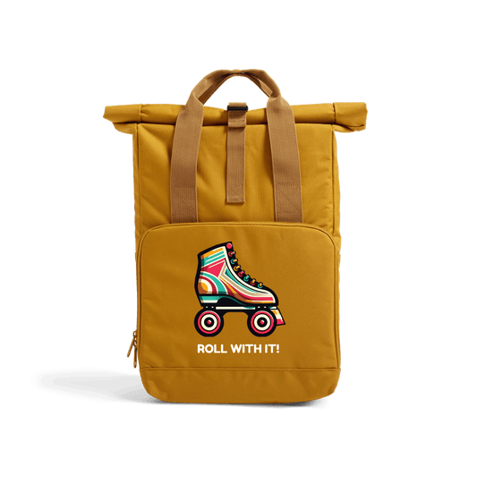 Mustard Sample Recycled Twin handle Roll-Top Backpack