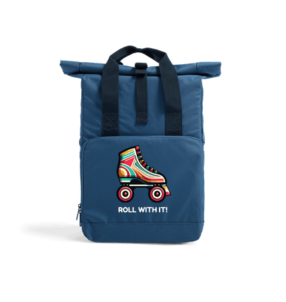 Airforce Blue Sample Recycled Twin handle Roll-Top Backpack